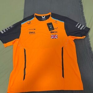 Lando Norris F1 Vibrant Orange and Black Men's Team Shirt